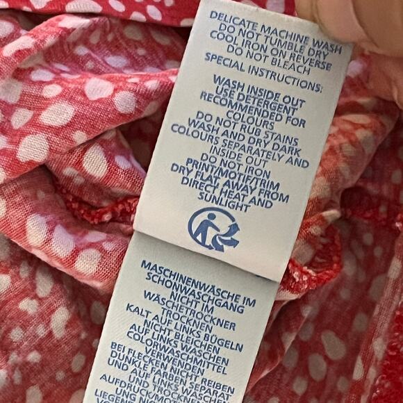 Boden Women’s Pink Printed V-Neck Audrey Long Sleeve Top Size 2 - Picture 5 of 8